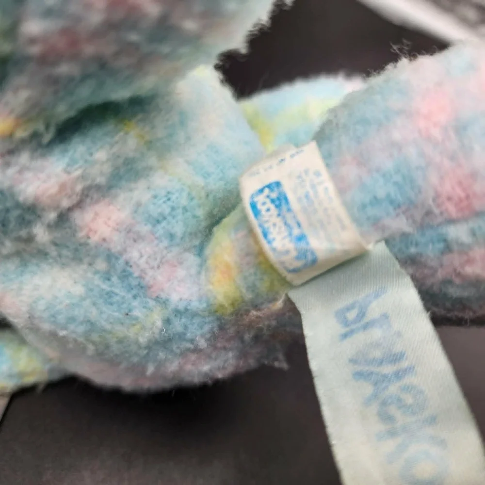 Playskool Snuzzles Cow Blankies Blue Plaid Vintage 1986 Plush  Satin Hooves